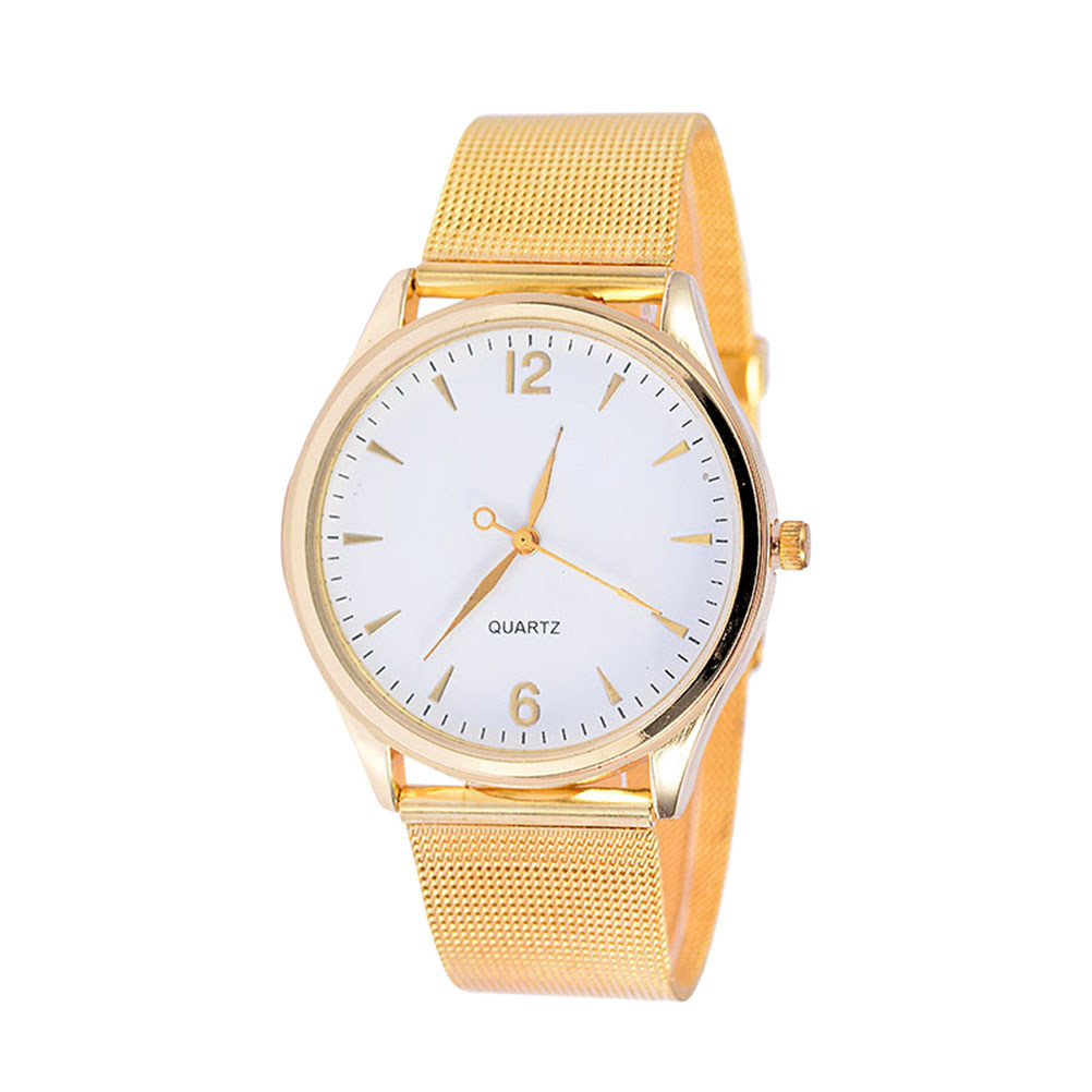 Luxury Watch Gift For Her - Женские кварцевые часы с золотистым браслетом-сеткой