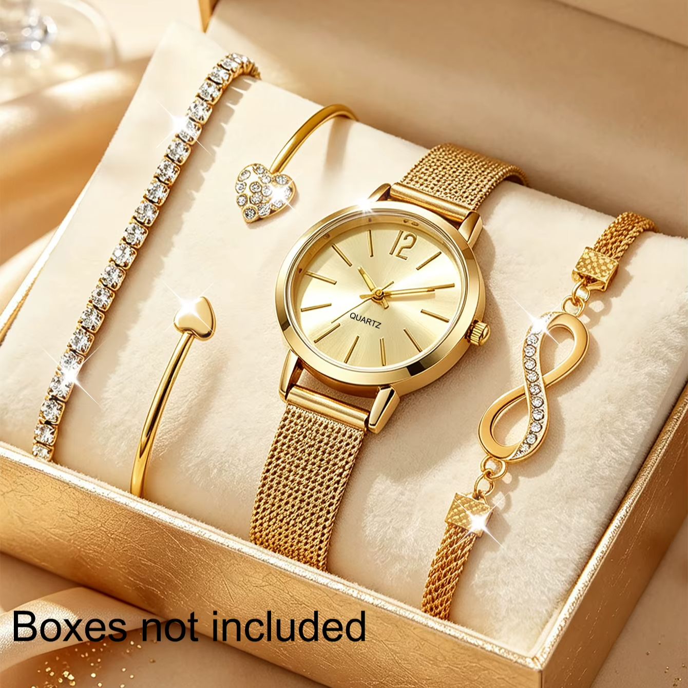 Luxury Watch Gift For Her - Комплект из 4 предметов: женские компактные