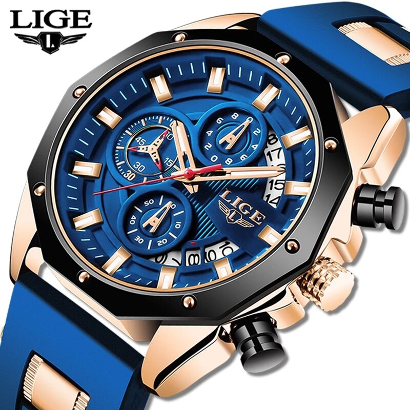 Luxury Watch Investment - LIGE модные мужские часы лучший бренд