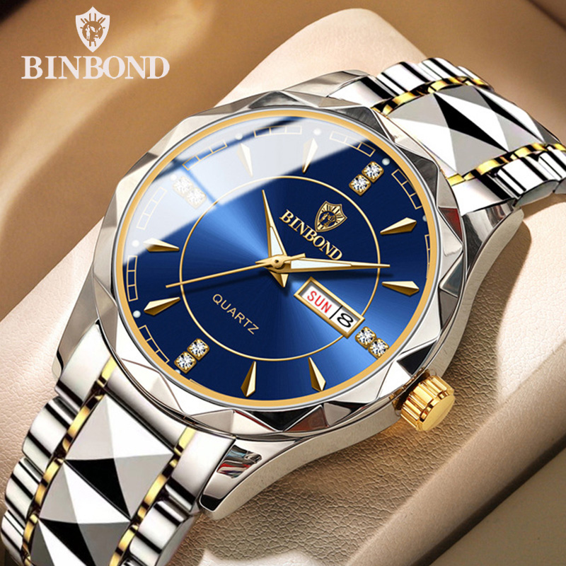 Luxury Watch Top 10 - BINBONG деловые мужские водонепроницаемые спортивные мужские