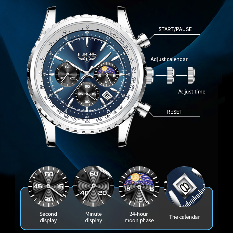 Часы наручные LIGE Мужские ква – обзор и цена Luxury Watch Investment