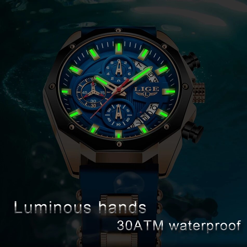LIGE модные мужские часы лучши – обзор и цена Luxury Watch Investment